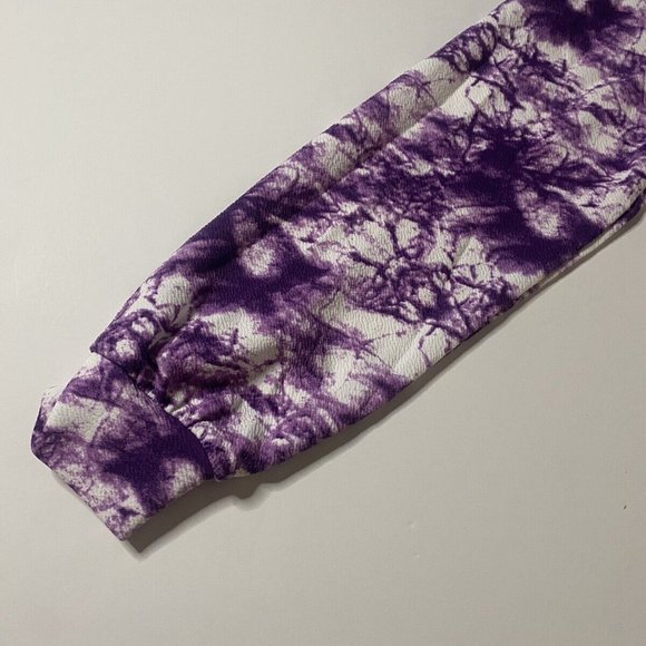 New Women's Sweatshirt Pullover Fleece Tie Dye Size L Crew Neck Long Sleeve - Picture 5 of 6
